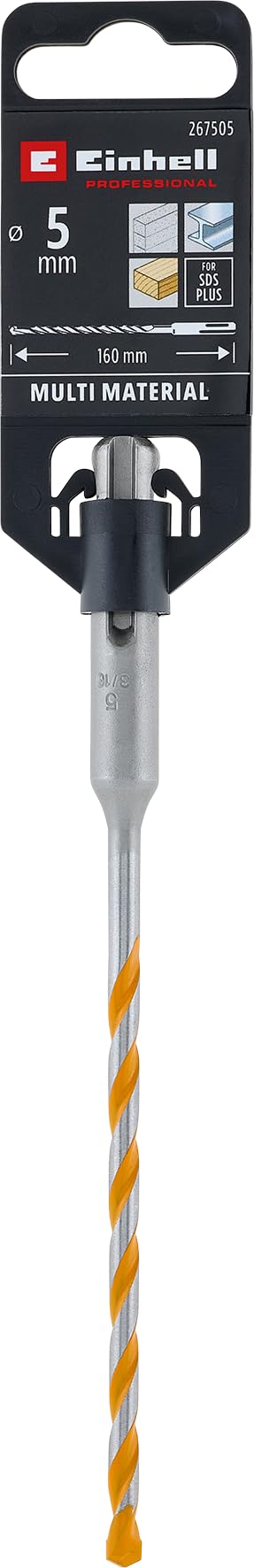 Orijinal Einhell SDS Plus Çok Amaçlı Matkap Ucu 5 mm (40Cr çelik, karbür çift kesici, 130° elmas uç, darbesiz kullanım) - 49267505