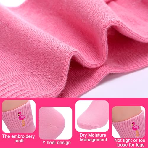 Image of Eurzom 10 Pairs Socks Womens Crew Elastic Ankle Length Cotton Socks Aesthetic Cute Lightweight Low Cut Gifts for Women