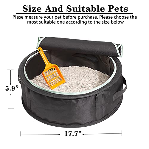 Barrpet Design de prevenção de dispersão de areia. Caixa de areia portátil dobrável para gatos com t
