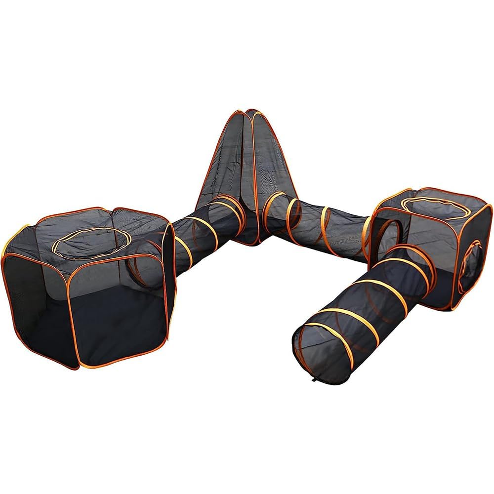 Homodoskey Outdoor Cat Enclosures, Cat Tent for Outside, Cat Tent with Cat Tunnels for Indoor/Outdoor Cats, Portable Cat Playpen Tents for Cats Rabbits Ferrets Puppy and Small Animals playpen (4 IN 1)