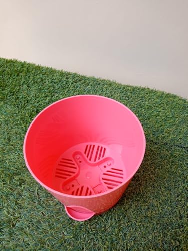Image of Maxx Plast 5 Inch Self Watering Pots | Set of 5 Decorative Plastic Planters for Indoor & Outdoor Plants | Durable, Lightweight & Colorful Flower Pots - Just ₹299 (Pink)