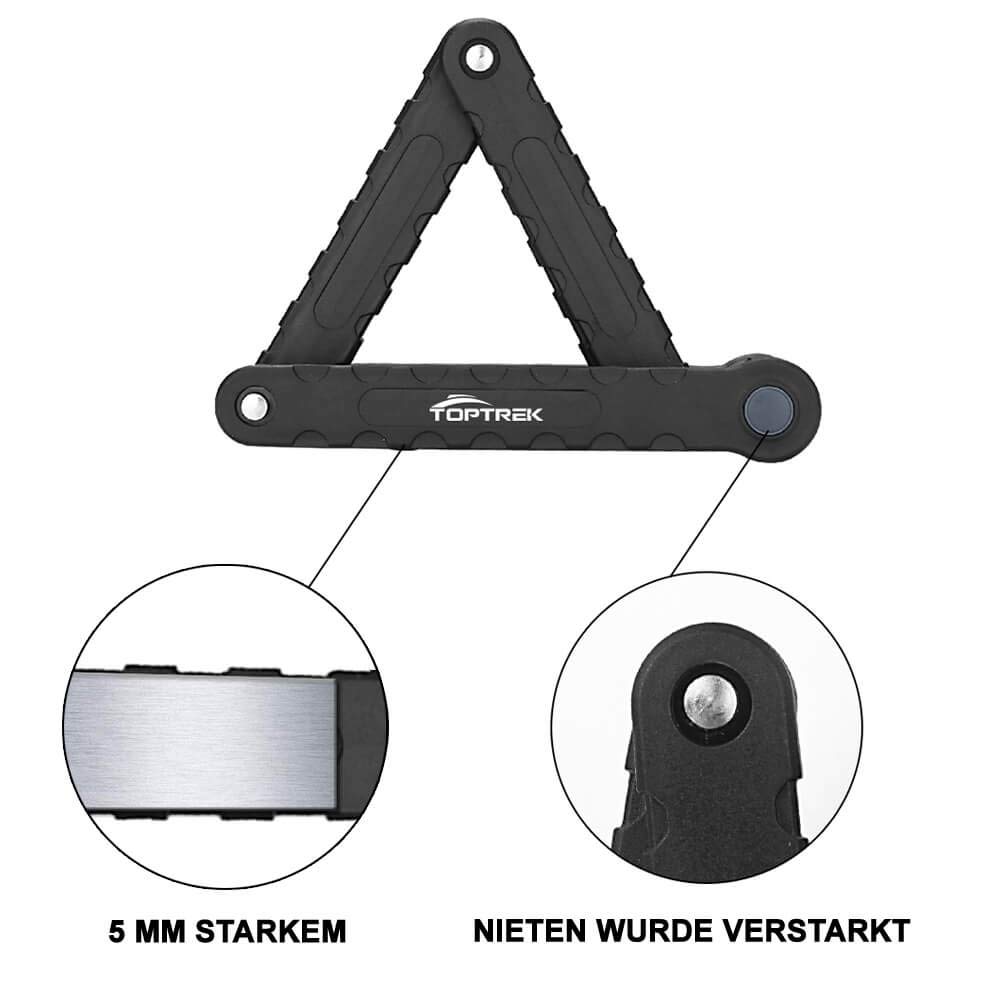 Antivol Pliable Vélo 77cm Haute Sécurité Avec Support - 2 Clés, Pour Vélo Électrique Scooter Moto