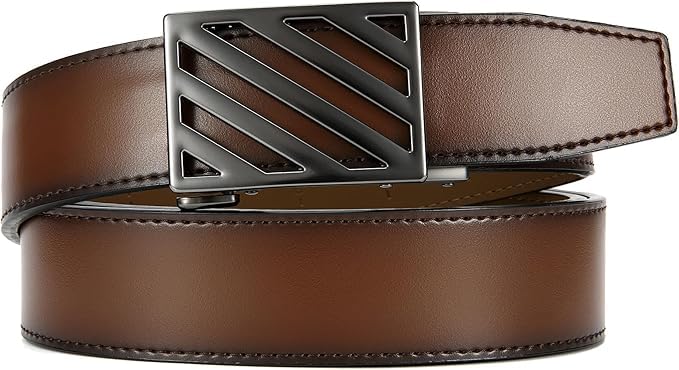Image of CHAOREN Ratchet Belt Replacement Strap 1 3 /8 inch, Leather Belt Strap for 40MM Slide Click Buckle
