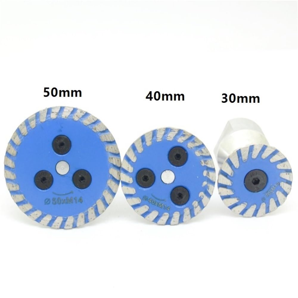 Diamentowe brzeszczoty do pił, Tarcza tnąca do betonu i granitu 30-50 mm miniaturowa z wyjmowanym kołnierzem, gwint M14(40mm)
