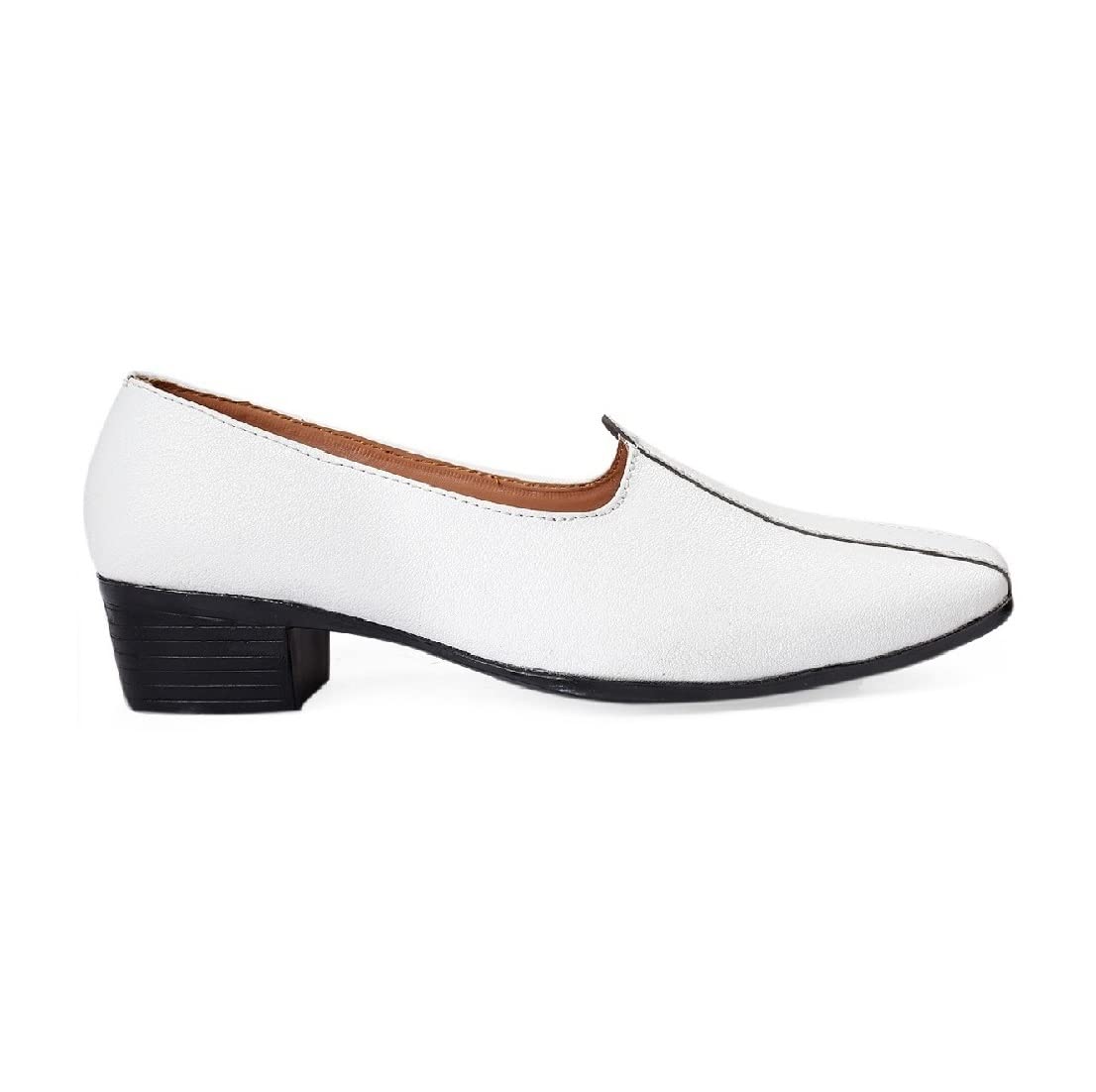 YUVRATO BAXI Mens 2 Inch Heel Height Increasing White Tradityional Punjabi Jutti, Nagra and Mojari-10 UK (B0BSWP22XH) Amazon Price History, Amazon Price Tracker