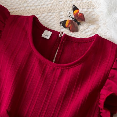 NNJXD Princess Girl Casual Dress Polka Dots Toddler Layered Tulle Kids Knit Clothing3