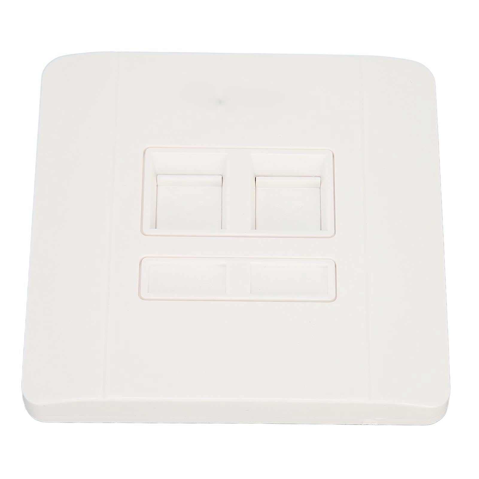Airshi Prise Murale Ethernet, Large compatibilité Transmission Facile Plaque Murale RJ45 à Deux Ports Durable pour Le Bureau