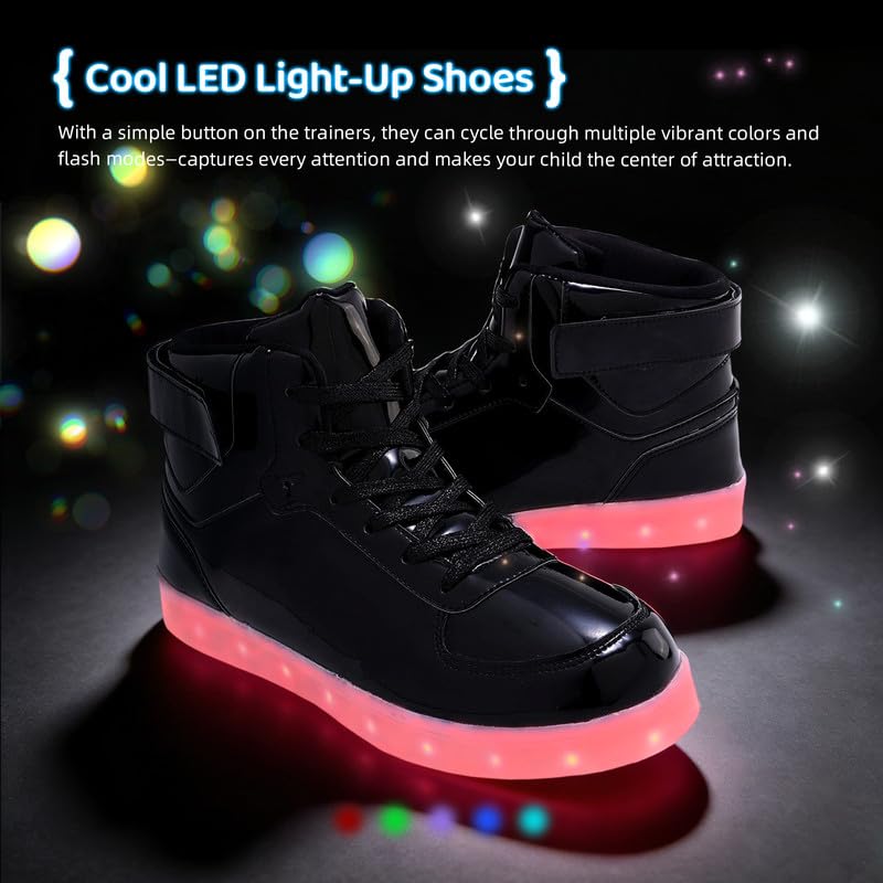 Scarpe da ginnastica luminose per bambini con luci LED, unisex, con luci a LED, lampeggianti, per ragazzi e ragazze