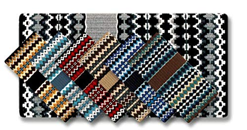 Mayatex Branding Iron Saddle Blanket Blue/Cream