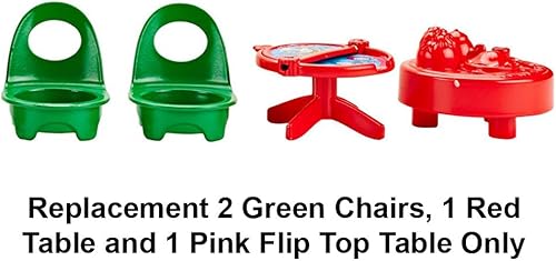 Miniatura 2 de Little People DGF96 + GLK12  Incluye 2 sillas verdes, 1 mesa roja y 1 mesa rosada