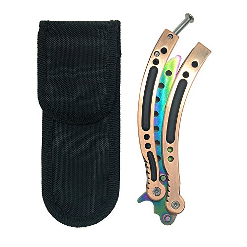 Mini Boutique Stainless Steel Practice Knife Blunt Practice Dull Pocket Knife Dull Blade No Edge Tool #TOP5