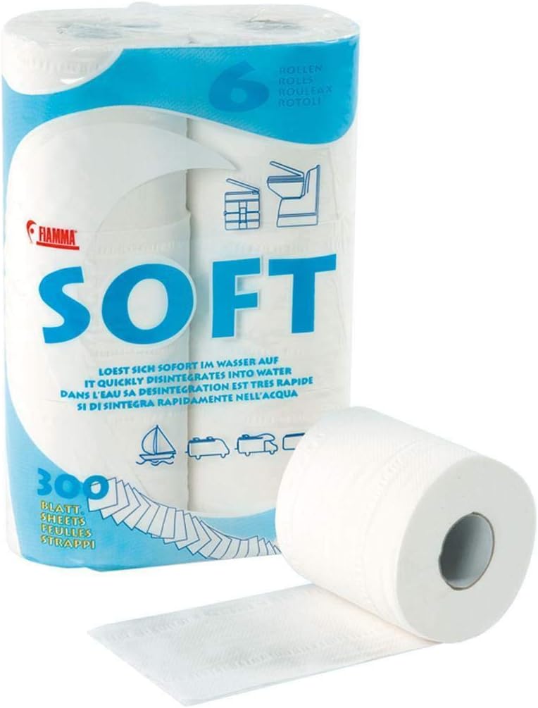 Fiamma 301/051 Camping Soft 6 Pack Of 6 Rolls Of Toilet Paper