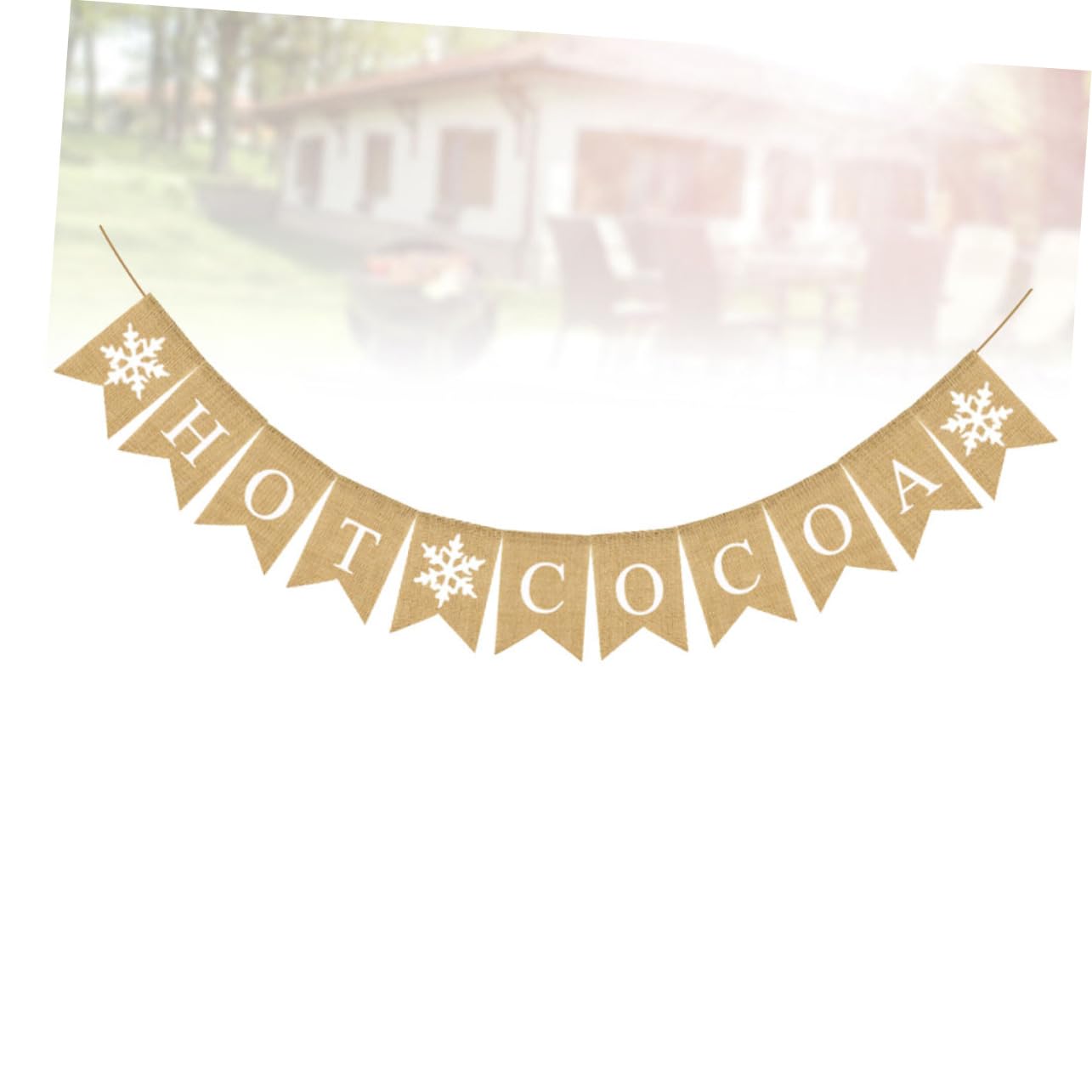 MAGICLULU 3pezzi Festone Natalizio Retro Juta con Stampa Letteraria Bandierine Forma di Ghiacciolo e Fiocco per Decorazione di Feste di Natale e Ambienti Festivi