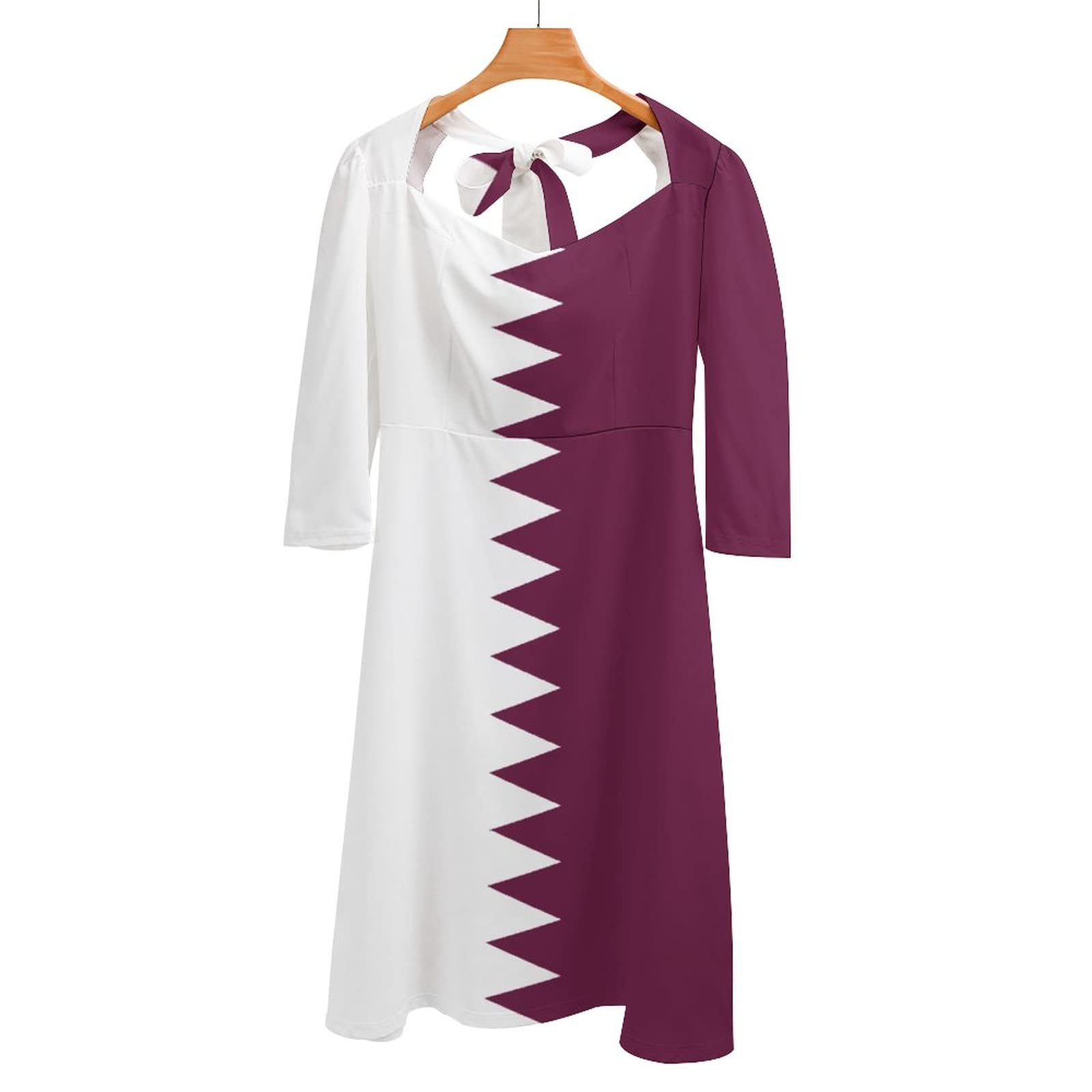 Amazon.com: Fattyeery Womens Summer Casual Loose Dress Qatar Flag Long Dress  Short Sleeve for Girls Fashion Skirts XS : Clothing, Shoes & Jewelry