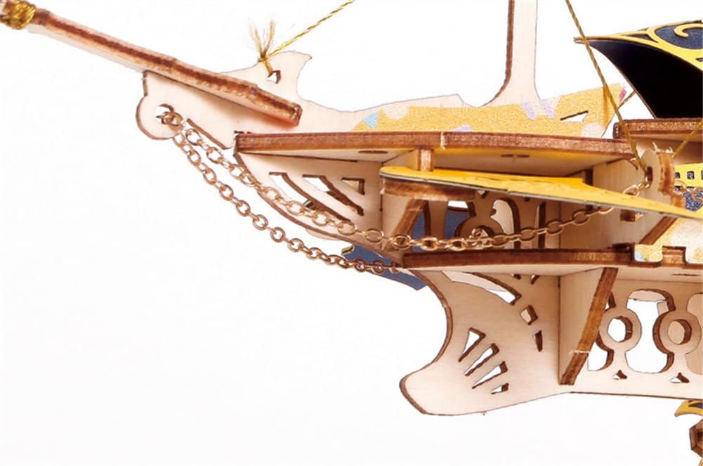 EsportsMJJ 3D DIY Barco Asamblea Modelo Kits Clásicos de Madera Veleros Modelo Decoración - A