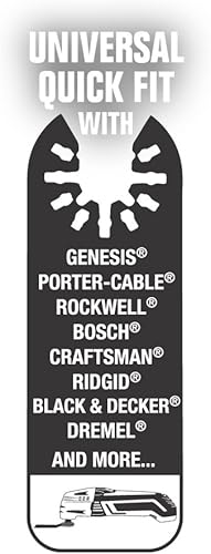 Miniatura 7 de Genesis GAMT541C Universal Quick-Fit 1 38" Carburo Oscilante Multi-Herramienta de Liberación Rápida Cuchilla de corte al ras