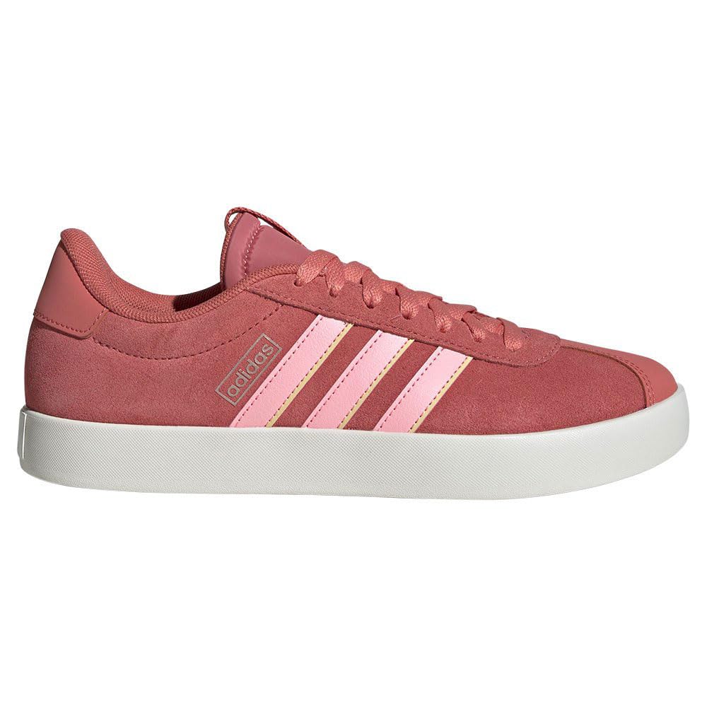 adidas Women's VL Court 3.0 Shoes, Scarlet/Pink Spark/Almost Yellow, 4 UK