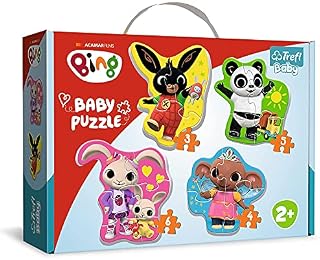 Trefl Bing i Przyjaciele Puzzle 4 w 1 Baby Classic z Grubego Kartonu dla Dzieci od 2 lat
