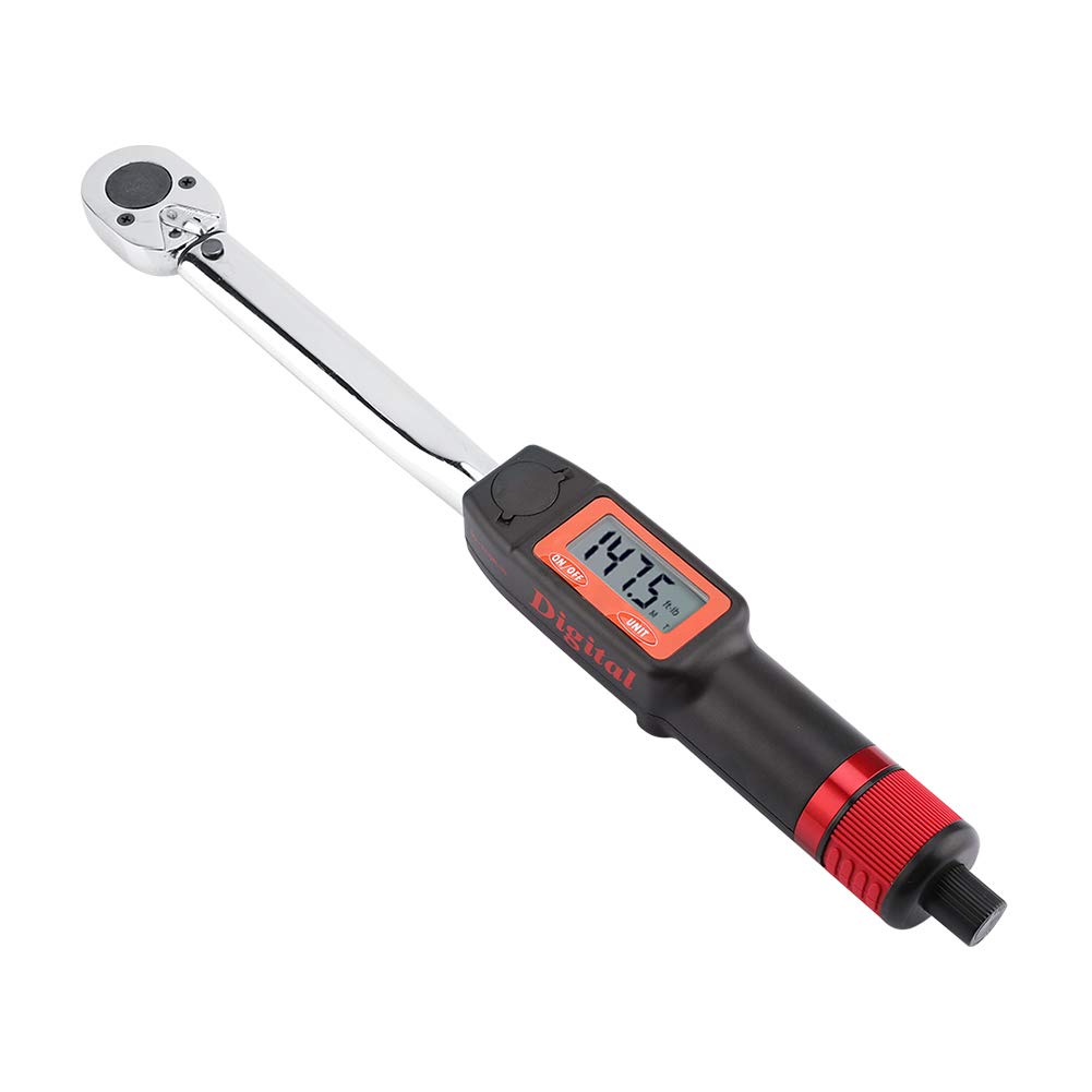 Rengue 1 Cyfrowy Klucz Dynamometryczny z Napędem 2 Cali, Klucz Zatrzaskowy z Podświetleniem LED, od 30 do 150 Ft Lb z konwersją Nm na Lb, Ergonomiczny Uchwyt do Napraw Samochodów i Użytku Domowego