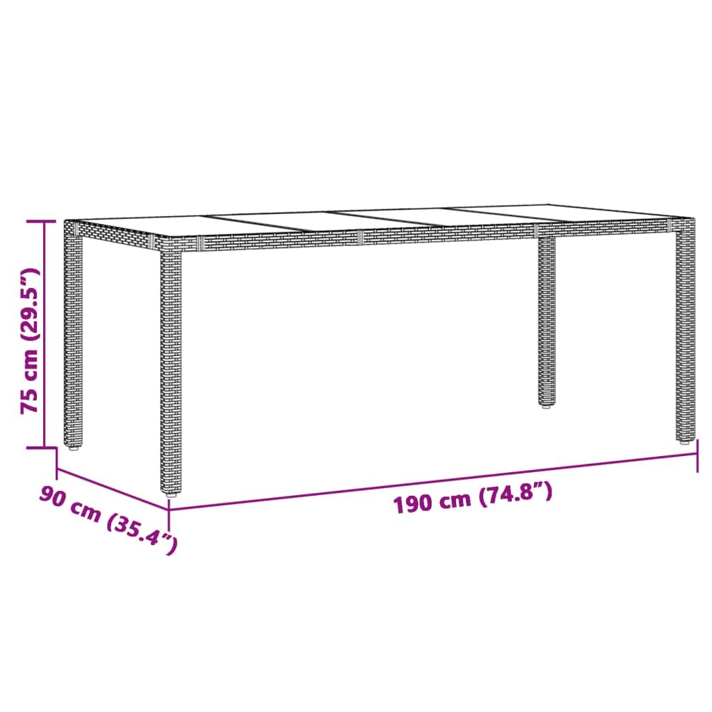 vidaXL Garten Essgruppe 9-TLG., Gartenmöbel Set mit Kissen, Gartengarnitur Tisch 8 Stühle, Sitzgruppe für Terrasse Garten, Grau Poly Rattan