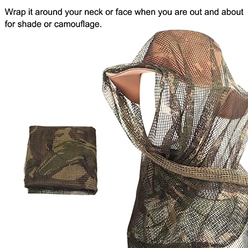 PATIKIL Camo Mesh Scarf, 71"x35", Desert Camouflage Netting, Unisex-Adults, Multicolor - Image 4