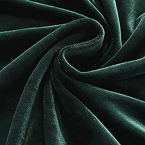 Housse de canapé d'angle en velours extensible | Lot de 2 pièces antidérapantes