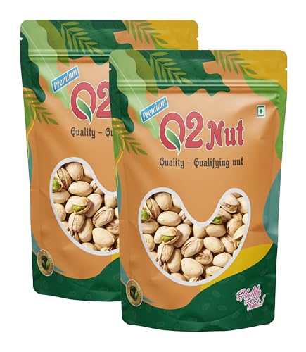 Image of Q2 Nut Roasted and Salted Pistachios 500 Grams (250g X 2) - Tasty Crunchy Healthy Nut Snack | Pista Dry Fruit | Rich in Protein, Fiber & Antioxidants | Great for Kids During Study Time and Office Breaks | Vegan Friendly Pista | Low Calorie - Lightly salted Pistachios