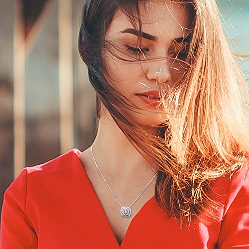 Beyond Brilliance 1/2 Carat Diamond Necklaces For Women | Round Cut Natural Diamond Cushion Halo Pendant thumb #2