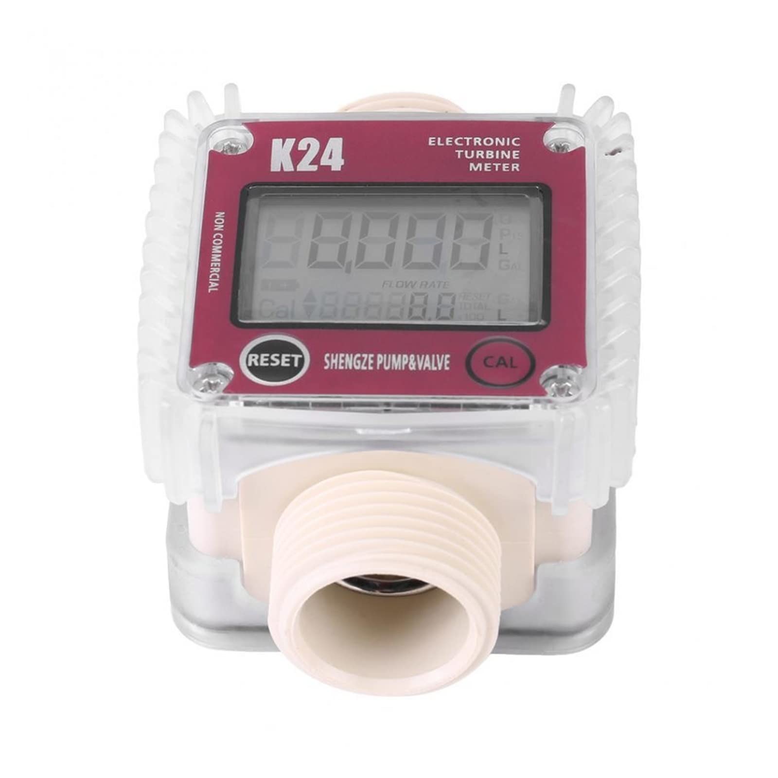 Contalitri Acqua, 1PC K24 Turbina Digitale Gasolio Flussometro Carburante Calibro for Prodotti Chimici Acqua Liquida Calda