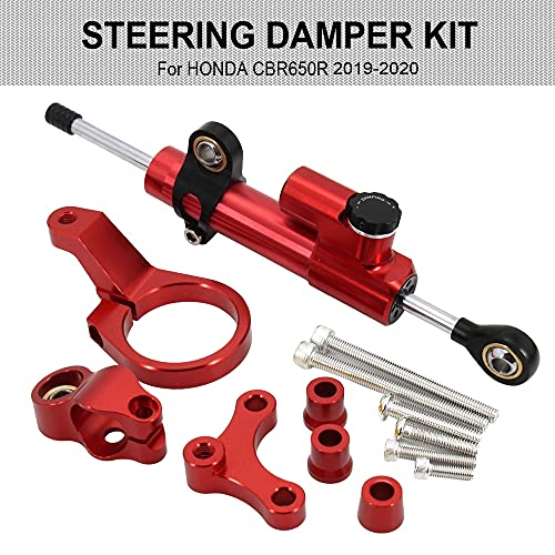 VRDN Haute qualité pour Ho.N.DA CBR650R 2019-2020 CBR 650R CBR 650 R Accessoires de Moto Accessoires DE Moteur DE Direction RÉGLABLES KIT DE STABLAGE DE Montage DE STACHER 100% Nouveau (Color : R) - Image 3