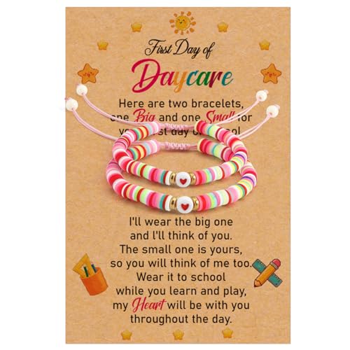 Image of Back to School Mother Daughter Bracelets Kindergarten Daycare 1st Grade 2nd Grade School Gifts First Day of Preschool