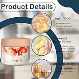 Overnight Oats Jar, 4 Pcs Glass Container with Sealed Screw Lid, 11 Oz Wide-Mouthed Sealed Food Storage Container, Mason Salad Jar is Used to Store Grains, Yogurt, Fruits, Candies, and Jams. - Image 3