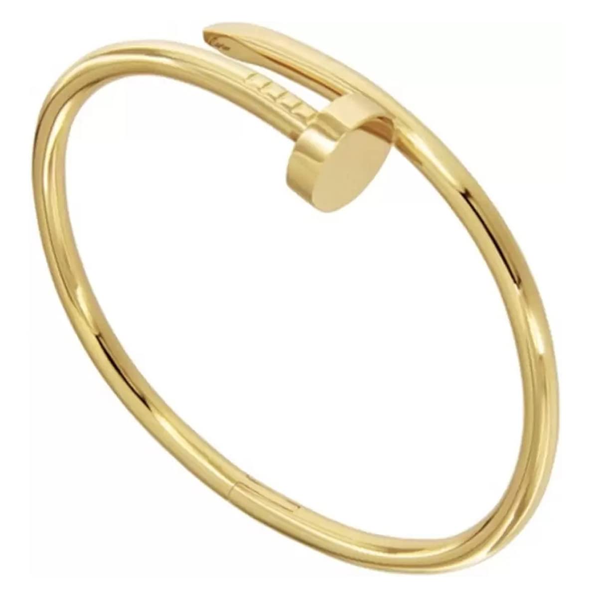 Jewels Galaxy Gold Plated Stainless Steel Anti Tarnish Nail Bracelet (MYN-BNG-17206) (B0C5RQPL81) Amazon Price History, Amazon Price Tracker
