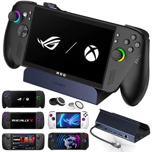 Image of iVANKY Upgraded 10-in-1 Docking Station for ROG Xbox Ally X(2025) /Steam Deck OLED /ASUS ROG Ally X, 4K@144Hz Dock for Lenovo Legion GoS /MSI Claw, HDMI 2.1, 1Gbps Ethernet, 5*USB-A 3.0, 100W Charge