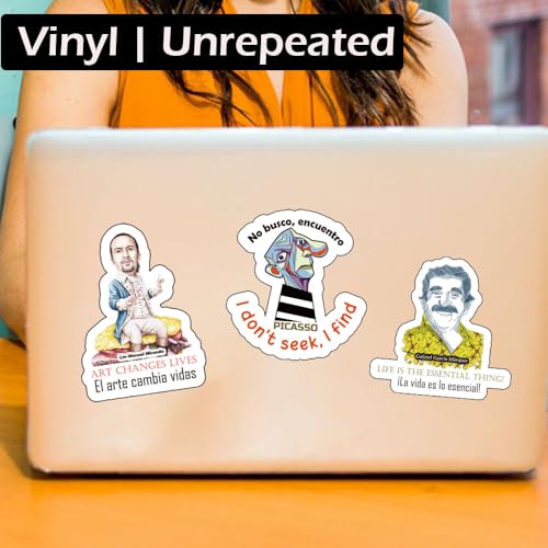 Image of Hispanic Heritage Month Stickers - Bilingual Motivational Quotes from Latin Icons for Students Spanish Learners Journals