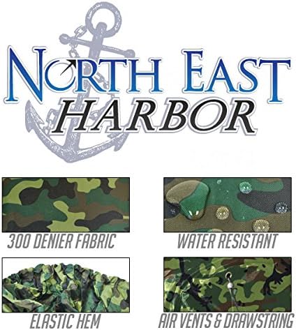 NEH Deluxe Riding Lawn Mower Tractor Cover Fits Decks up to 54" - Camouflage - Water and Sunray Resistant Storage Cover