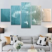 SIGNWIN 5 Panel Canvas Wall Art Modern Art Aerial Expressive Global Landscape Mountain Multicolor Photography for Home Decorations Ready to Hang - 60