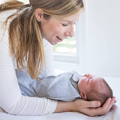 Image of Woombie Grow with Me Baby Swaddle, Convertible Swaddle Fits Babies 0-9 Months, Expands to Wearable Blanket for Babies up to 18 Months, Blue Lanterns