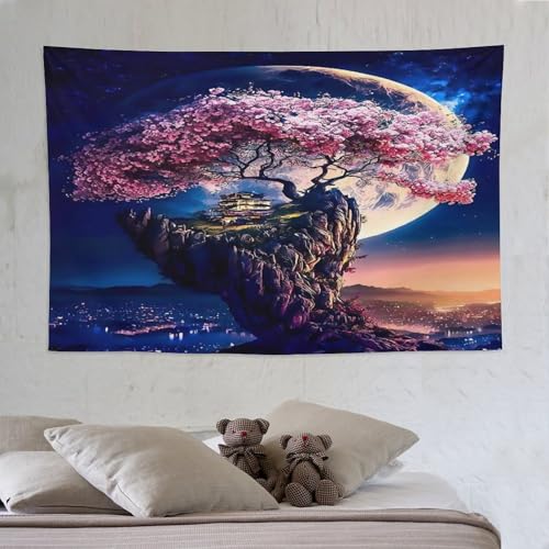 Tapisserie arbre de vie grand format pour cacher un mur blanc