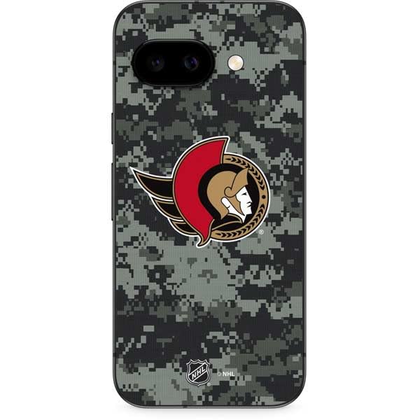 Skinit Decal Phone Skin Compatible with Google Pixel 9a - Officially Licensed NHL Ottawa Senators Camo Design