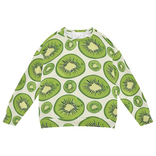 JUNZAN Cartoon Cute Kiwi Fruits Green Big Boys Pullover Hoodie Long Sleeve Hoodies for Girls Sports 4T - Main Image