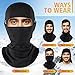 KGC Winter Balaclava Men Women Windproof Ski Mask Thermal Cold Weather Winter Face Mask for Skiing Cycling Helmet, black, One Size