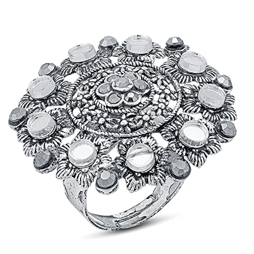 Sukkhi Fancy Traditional Floral Gold Plated Mirror Adjustable Ring For Women (LR103013) (B0B4WY2DQS) Amazon Price History, Amazon Price Tracker
