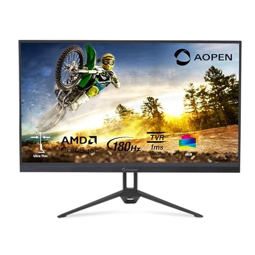 AOPEN by Acer 24KG3Y M3bip 23.8” Full HD 1920 x 1080 Ultra-Thin Gaming and for Work Monitor | AMD FreeSync Premium Technology | 180Hz | 1ms TVR | sRGB 99% | VESA Mountable | Display Port & HDMI Port