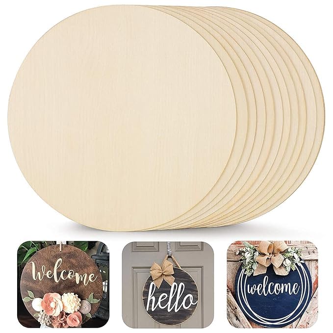 Round Circle MDF Pine Wood 12 inch MDF Boards for Art and Craft - 2.5mm Unfinished Round Wood Slices for Resin Art, Mandala Art,Pyrography, Painting (6)-image-13