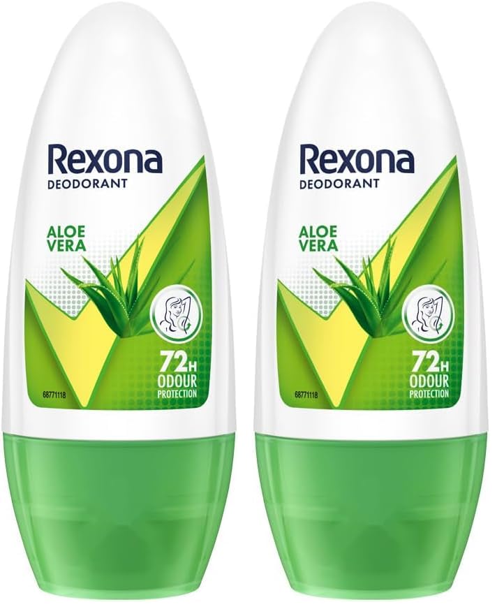 Rexona Aloe Vera Underarm Roll On Deodorant For Women, Antiperspirant, Removes Odour, Keeps Skin Fresh & Clean, Alcohol Free, Skin Friendly, 50 ml (Pack of 2)-image-36