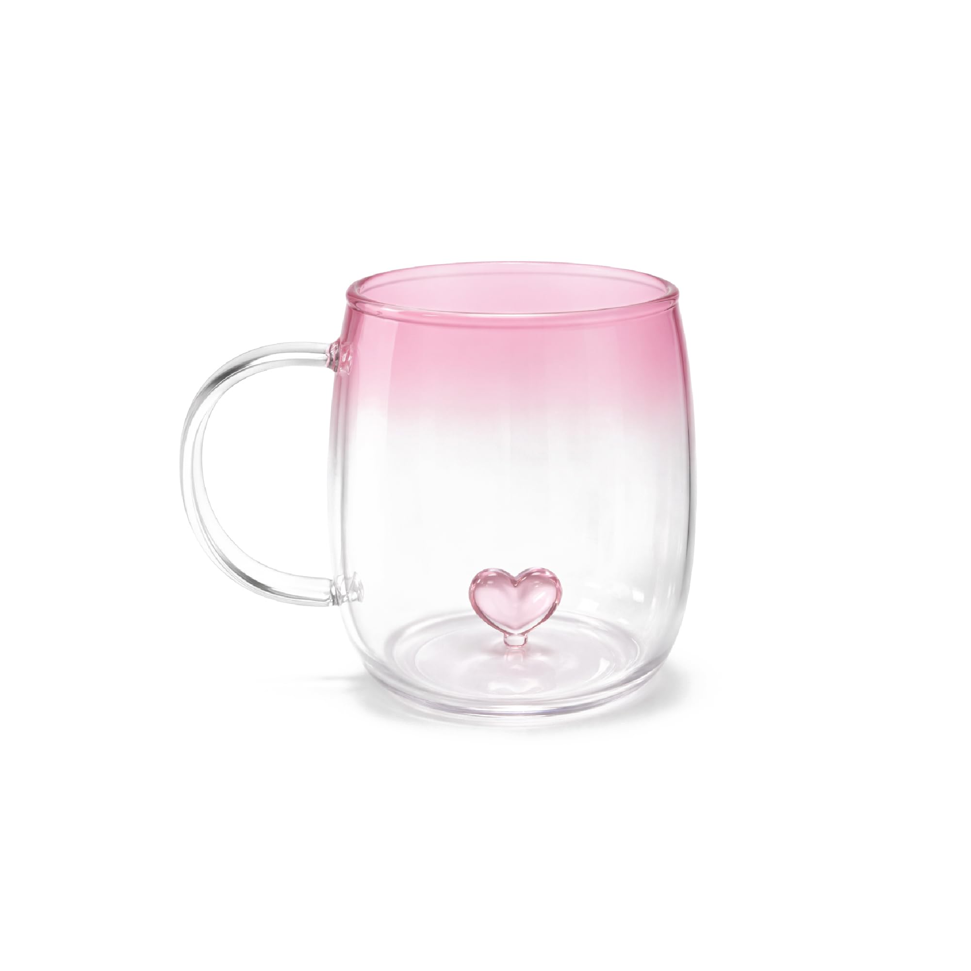 iN Glass Cup with 3D Heart β Clear Glass Mug with Handle for Hot/Cold Drinks,Coffee, Latte,Cappuccino, 250ml,Romantic Valentineβs Day Gift for Her & Him, Dishwasher & Microwave Safe