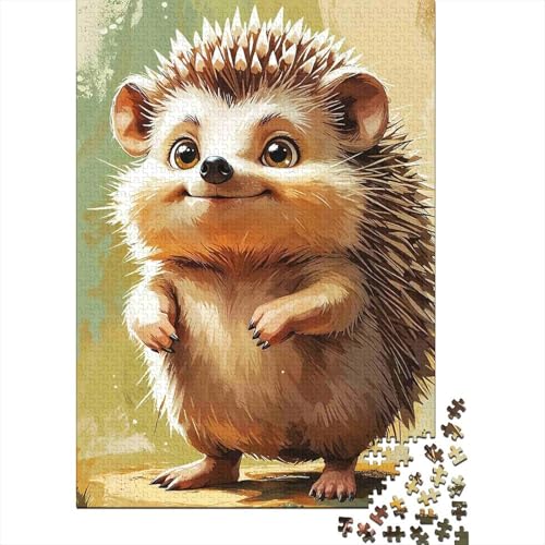 Puzzle para adultos de erizo con 1000 piezas de papel para relajación