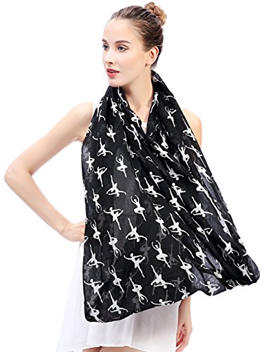 Lina & Lily Ballerinas Dancers Print Women's Infinity Scarf Lightweight4