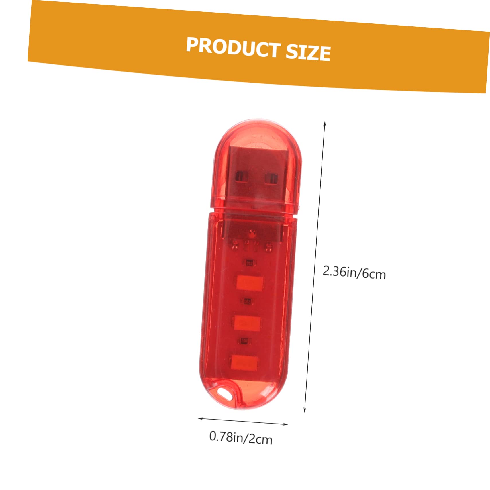 KONTONTY 1set USB Night Light Brightness USB Keyboard Lamp for Power Banks Transparent Transparent Led Bulbs Included